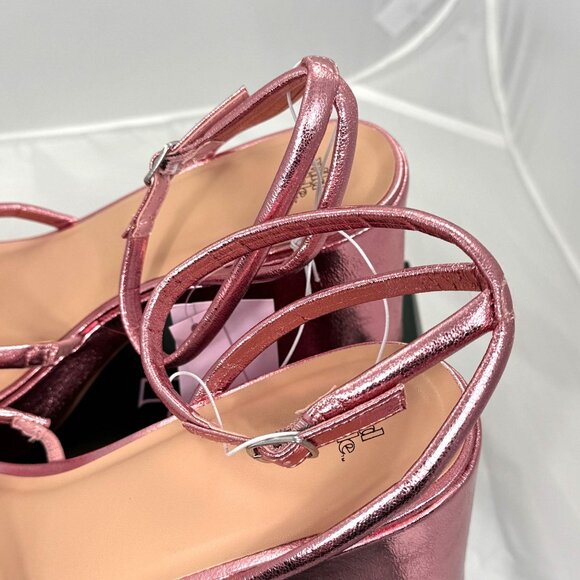 Wild Fable Pink Astro Strappy Heels 4" Platform w/ Memory Foam Womens Sz 14 NIB - Picture 8 of 9